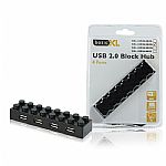 BasicXL 4 Port USB 2.0 Block Hub (black)