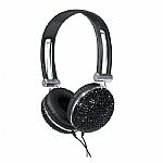New Jersey Sound Crystal Effect Bling Stereo Headphones (black)