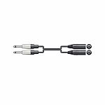 Chord Twin XLR Male To Twin 6.3mm Mono Jack Cables (6m)