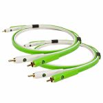 Neo d+ RCA Duo Class B Audio Cables (lime/white, 1.0m)
