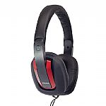 Sound LAB A084BA Stereo Hifi Headphones (black/red)