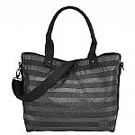 Nixon Guide Courier Bag (all black stripe)