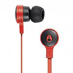 Nixon The Jam Earphones With 3 Button Mic/Remote (red pepper/black)