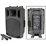 QTX QX12PA Portable PA Unit With USB SD FM Player & Bluetooth & 2 Wireless Microphones