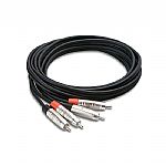 Hosa HRR-015X2 Dual REAN RCA To Dual REAN RCA Pro Stereo Interconnect Cable (black, 15 ft)