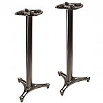 Ultimate Support MS90/45B Column Studio Monitor Stands With Decoupling Pads (black, pair)