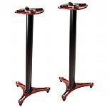 Ultimate Support MS90/45R Column Studio Monitor Stands With Decoupling Pads (red, pair)