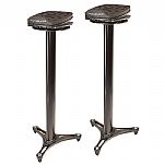 Ultimate Support MS-100B Column Studio Monitor Stands With Decoupling Pads (pair, black)