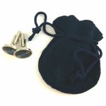 Vinyl Record Cufflinks (pair, with carry pouch)