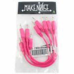 Make Noise 6" Modular Synth Patch Cables (hot pink, pack of 5)