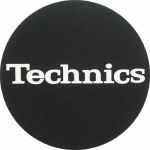 Slipmat Factory Technics 12" Vinyl Record Slipmats (pair, black/white logo)
