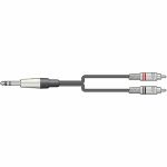 Chord 6.3mm TRS Jack To 2x RCA Plugs Cable (3.0m)