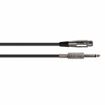 Sound LAB Unbalanced XLR To 6.35mm Jack Plug Microphone Lead (6.0m, black)