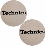 Slipmat Factory Technics Logo 12" Vinyl Record Slipmats (pair, metallic silver)