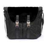 Tucker & Bloom Deluxe Edition North To South Messenger Bag (black hide with orange interior)