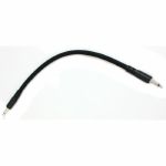 1/8" Jack Braided Patch Cable (black, 9" length)