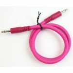 1/8" Jack Braided Patch Cable (pink, 15" length)