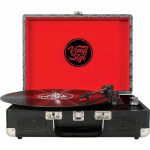 Vinyl Styl Groove Portable 3 Speed Turntable (Skull Design)