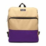 Tucker & Bloom Canvas Rhodes Laptop & Record DJ Backpack (tan & purple)