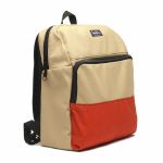 Tucker & Bloom Canvas Rhodes Laptop & Record DJ Backpack (tan & orange)