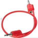 TipTop Audio Stackable Shielded 3.5mm & 1/8'' Jack & Plug Patch Cable (30cm/red/single)