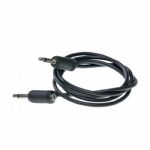TipTop Audio Stackable Shielded 3.5mm & 1/8'' Jack & Plug Patch Cable (90cm/black/single)