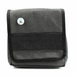 Mukatsuku Records Are Our Friends 7 Inch 45 Record Bag (charcoal with embossed vintage black leather patch, holds up to 80 x 7'' singles) (Juno Exclusive)