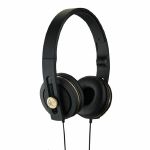 Angle & Curve Carboncans Headphones With Mic (carbon black & bullion gold)
