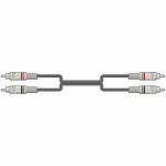 Chord  2x RCA Plugs To 2x RCA Plugs Cable (black, 0.5m)
