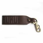 Mukatsuku Records Vintage Leather Embossed Keyring With Metal Fob (Juno exclusive)