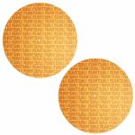 Mukatsuku Font Name Slipmats (pair, brown/gold)  *Juno Exclusive*