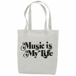 101 Apparel Music Is My Life Tote Bag (unbleached)
