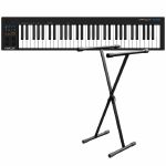Nektar Impact GX61 USB MIDI Controller Keyboard With Bitwig 8Track Software Included + 5 Position X Foldable Frame Keyboard Stand (black) (REDUCED PRICE BUNDLE)
