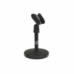 Sound LAB Desk Microphone Stand With Round Base & Microphone Clip (black)