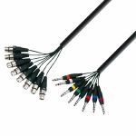 Adam Hall 8 x XLR Female To 8 x 6.3mm Jack Stereo Multicore Cable Loom (3.0m)