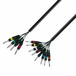 Adam Hall 4 x 6.3mm Jack Stereo To 8 x 6.3mm Jack Mono Multicore Cable Loom (3.0m)