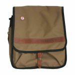 Mukatsuku Bespoke Tan Foldable Backpack 12 Inch Record Bag (tan with embossed vintage leather embossed flap, holds up to 50 X 12'' records) (Juno Exclusive)