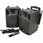 QTX PAV8 Portable PA Set With UHF Mics Bluetooth & DVD