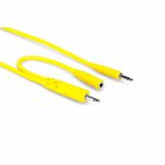 Hosa 3.5mm TS With 3.5mm TSF Pigtail To 3.5mm TS Hopscotch Patch Cable (1.5ft, pack of 5)