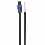 Sound LAB 6.35mm Male Jack Plug To 4 Pole Speakon Plug Speaker Lead With Neutrik Connectors (6m)
