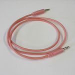 Glow Worm Cables Glow In The Dark 3.5mm Male Mono Eurorack Modular Patch Cable (pink, 80cm long)