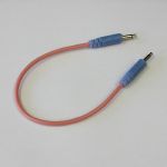 Glow Worm Cables Glow In The Dark 3.5mm Male Mono Eurorack Modular Patch Cable (pink/blue, 25cm long)