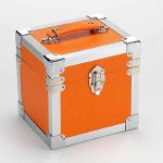 Steepletone 7 Inch Vinyl Record & CD Storage Carry Case (orange)