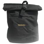 Technics Roll Top Vinyl Record Backpack (black with gold embroidery)