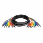 Hosa CSS-804 8-Way 1/4" TRS To 1/4" TRS Balanced Snake Cable (black, 4m)