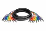 Hosa CSS-805 8-Way 1/4" TRS To 1/4" TRS Balanced Snake Cable (black, 5m)
