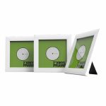 Glorious 7 Inch Vinyl Record Frame Holder (white, pack of 3)