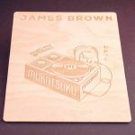Mukatsuku Laser Etched Wooden 7" Vinyl Record Divider (wooden divider with James Brown name) *Juno Exclusive*