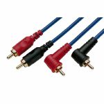 Monacor AC-082/BL Male To Male Stereo Phono RCA Audio Connection Cable (0.8m)