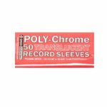 Bags Unlimited 12" Poly Chrome Translucent Red Record Sleeves (pack of 50)